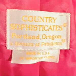 Pendleton Women’s Blazer Vintage sz.18 coral red, deep salmon color